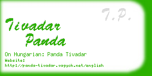 tivadar panda business card